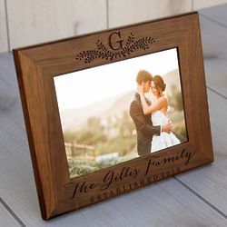 Personalized Family Initial Picture Frame