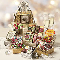 Gold & Silver Christmas Treats Gift Tower