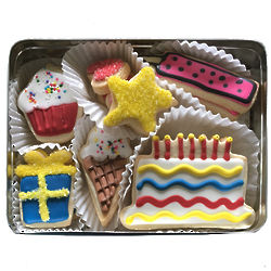 Birthday Sugar Cookies in Gift Tin