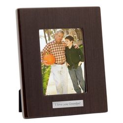 Personalized 4" x 6" Wood Piano Finish Picture Frame