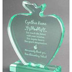 Jade Apple Teacher Award Plaque