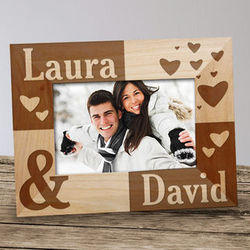 Engraved Just the Two of Us Wood Picture Frame