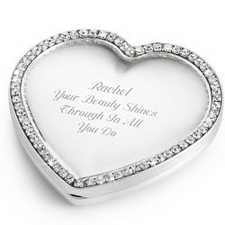 Bling Heart Compact Mirror