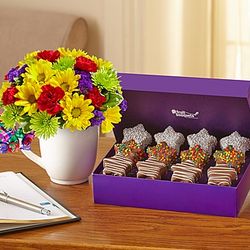 It's Your Day Bouquet with Chocolate Covered Pineapples