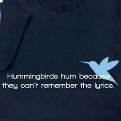 Hummingbirds Hum Because They Can't Remember the Lyrics T-Shirt