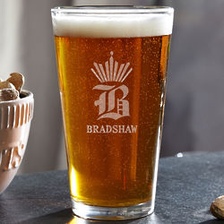 King of Pints Personalized Beer Glass