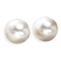 14 Karat Gold Cultured Akoya Pearl Stud Earrings
