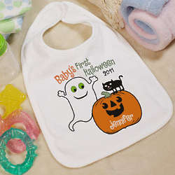 Personalized Baby's First Halloween Bib