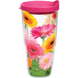 Gerbera Daisies Wrap 24 Ounce Tumbler with Lid
