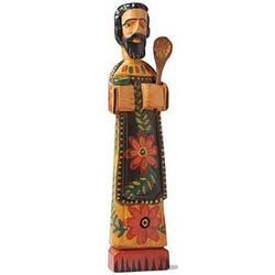 Patron Saint of Cooks 15" Hand Carved Wood Sculpture