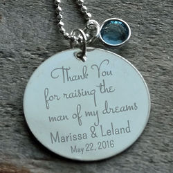 Thank You for Raising the Man of My Dreams Personalized Necklace