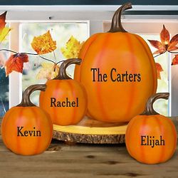 Personalized Welcome Family Halloween Pumpkin Decoration