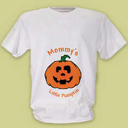 Personalized Mommy's Little Pumpkin Maternity T-Shirt