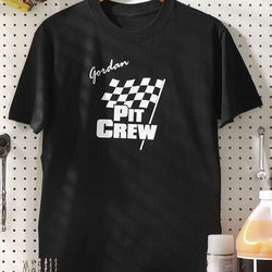 Personalized Pit Crew Car Racing T-Shirt