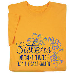 Sisters Different Flowers T-Shirt