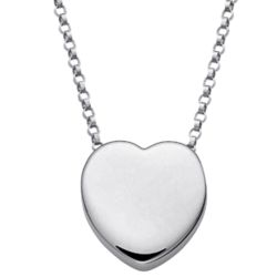 Initially Yours Sterling Heart Charm Necklace