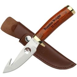 Elk Ridge Guthook Hunter's Knife with Personalized Wood Handle