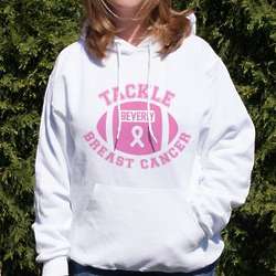 Personalized Tackle Breast Cancer Hooded Sweatshirt
