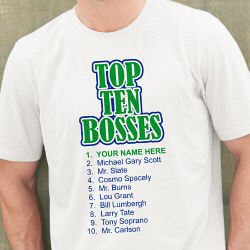 Personalized Top Ten Bosses T-Shirt