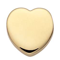 Initially Yours Gold Over Sterling Heart Charm