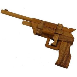 Pistol Kumiki 3D Brain Teaser Wooden Puzzle