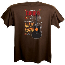 Guitar Lounge Personalized Brown T-Shirt