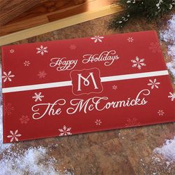 Winter Wonderland Personalized Holiday Doormat