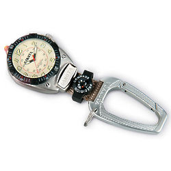 White Big Face Clip Watch with LED Light
