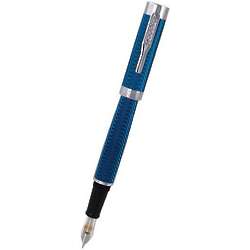 Deep Sea Blue Medium Herringbone Fountain Pen