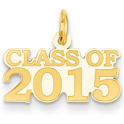 14k Yellow Gold Class of 2015 Charm