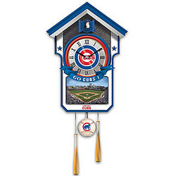 MLB Tribute Cuckoo Clock with Bird In Baseball Cap