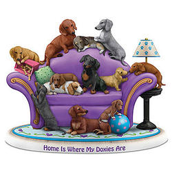 Home Is Where My Doxies Are Dachshund Figurine