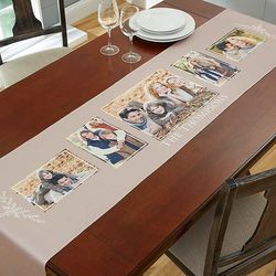 Personalized 5 Photo Table Runner