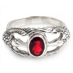 Men's Gift of Peace Garnet Ring