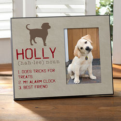 Definition of My Dog Personalized Photo Frame