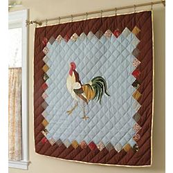 Hand-Quilted Rooster Wall Hanging