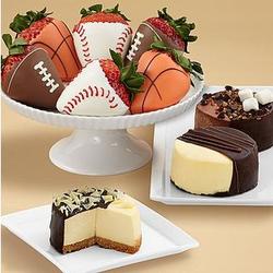 Cheesecake Trio and Sports Themed Strawberries