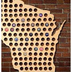 Giant XL Wisconsin Beer Cap Map