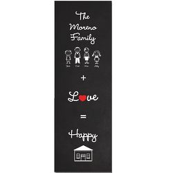 Personalized Family + Love Equals a Happy Home Canvas Print