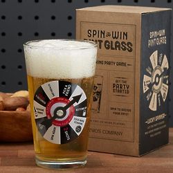 Spin To Win Game Pint Glass