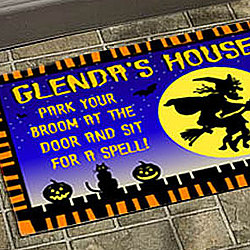Personalized Halloween Witch Doormat