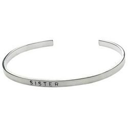 Sister Sterling Silver Stackable Bracelet