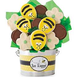 Bee Happy Cookie Flower Pot