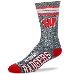 Wisconsin Badgers Marbled Socks