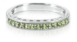 Sterling Silver Peridot Stack Ring
