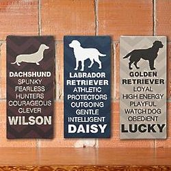 Personalized Puppy Personality Canvas Wall Art