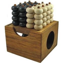 Connect Four 3D - Wooden Strategy Game