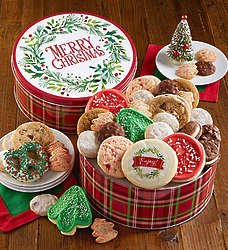 Merry Christmas Treats Cookie Gift Tin