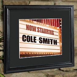 Personalized Theater Marquee Framed Print