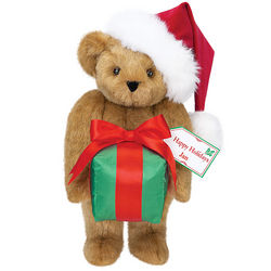 Personalized Happy Holidays Present Teddy Bear